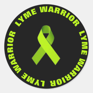 Lyme Warrior Ribbon Activism Awareness Aufkleber