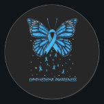 Lymedema Awareness Butterfly Runder Aufkleber<br><div class="desc">Lymedema Awareness Butterfly</div>