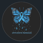 Lymedema Awareness Butterfly Runder Aufkleber<br><div class="desc">Lymedema Awareness Butterfly</div>