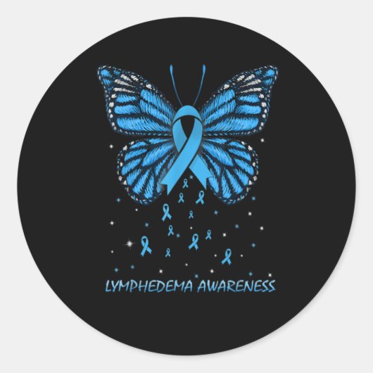 Lymedema Awareness Butterfly Runder Aufkleber (Vorderseite)