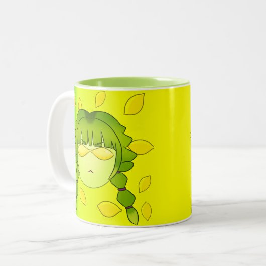 Lymoonas Grün Zweifarbige Tasse (Vorderseite Links)