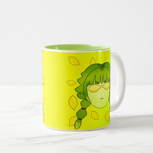 Lymoonas Grün Zweifarbige Tasse (VorderseiteRechts)