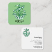 Lymphad (Heraldisches Schiff) - Forest Green on Sa Quadratische Visitenkarte (Vorne/Hinten)