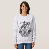 Lymphad (Heraldisches Schiff) - Schwarzer T - Shir Sweatshirt (Vorne ganz)