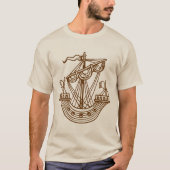 Lymphad (Heraldisches Schiff) - Walnuss T-Shirt (Vorderseite)