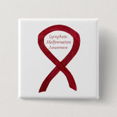 Lymphatische Malformation Bewusstsein Ribbon Custo Button (Vorderseite)