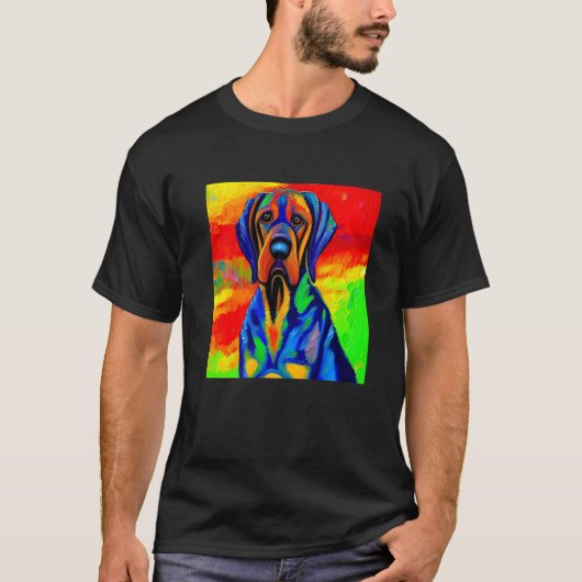 Lymphe Bluthund Welpen Pop T-Shirt (Vorderseite)