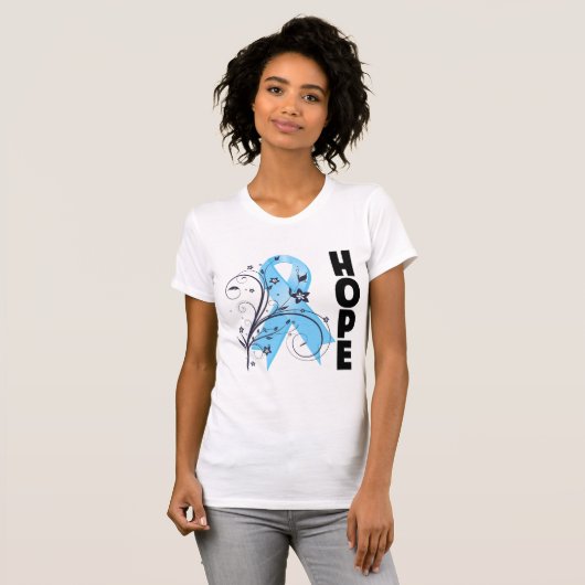 Lymphedema Floral Hope Ribbon T-Shirt (Vorne ganz)