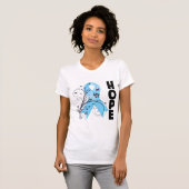 Lymphödem Blumen-Hoffnungsband T-Shirt (Vorne ganz)