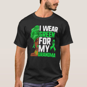 Lymphom Afro Black Women Ich trage Grün für meinen T-Shirt