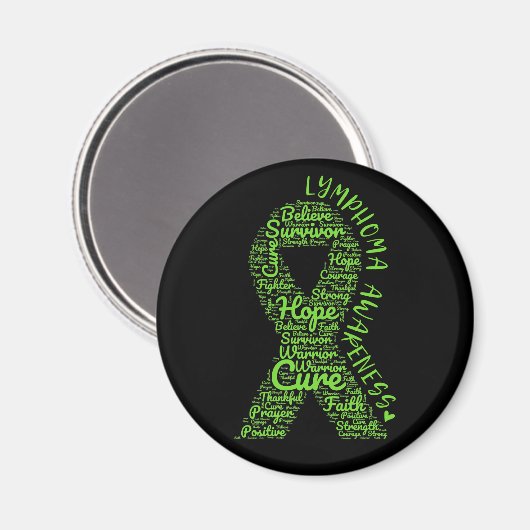 Lymphom Awareness Lime Green Ribbon Magnet (Vorderseite/Rückseite)