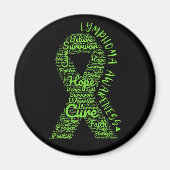 Lymphom Awareness Lime Green Ribbon Magnet (Vorne)