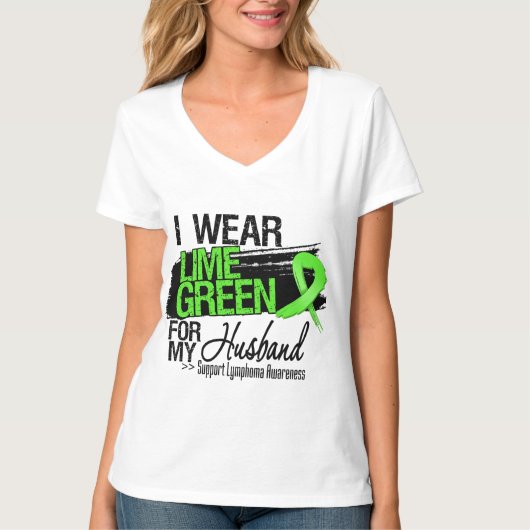 Lymphom-Band für meinen Ehemann T-Shirt (Vorderseite)