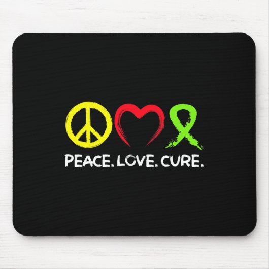 Lymphom-Bewusstsein Frieden Liebe Heilung Mousepad (Vorne)