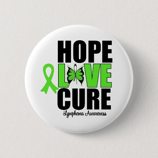Lymphom-Bewusstseins-Hoffnungs-Liebe-Heilung Button (Vorderseite)