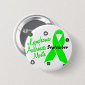 Lymphom-Bewusstseins-Monats-Blumen 1 Button (Vorne & Hinten)