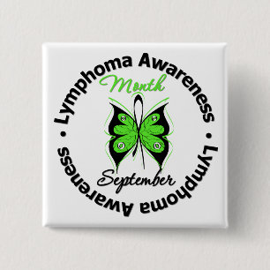 Lymphom-Bewusstseins-Monats-Schmetterling Button