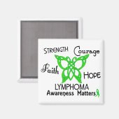 Lymphom Celtic Butterfly 3 Magnet (Vorderseite/Rückseite)