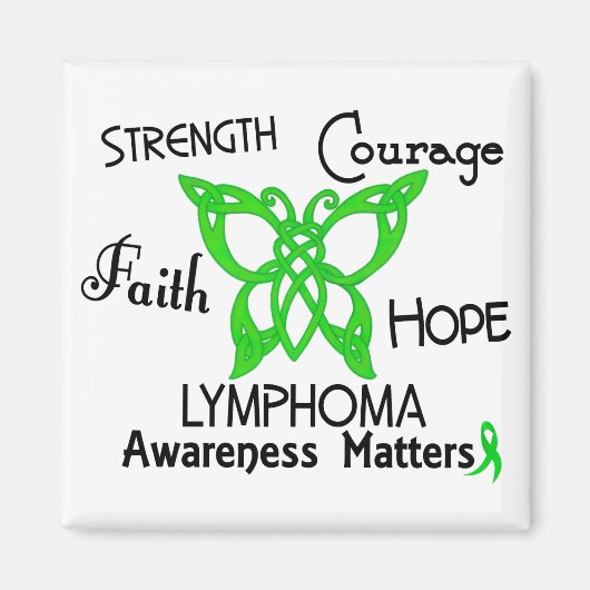 Lymphom Celtic Butterfly 3 Magnet (Vorne)