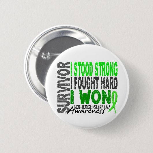 Lymphom des Überlebend-4 Non-Hodgkins Button (Vorne & Hinten)