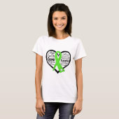 Lymphom Herz-Band-Collage T-Shirt (Vorne ganz)