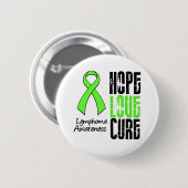 Lymphom Hope Liebe Cure Ribbon Button (Vorne & Hinten)