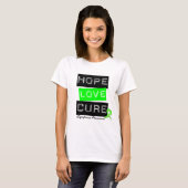 Lymphom Hope Liebe Heilung T-Shirt (Vorne ganz)