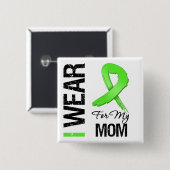 Lymphom Ich trage Limettengrüne Schleife für meine Button (Vorne & Hinten)