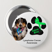 Lymphom-Krebs bei Hunden - Warnschaltfläche Button (Vorne & Hinten)