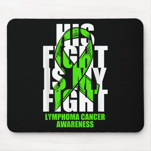 Lymphom Krebs Bewusstsein Lime Green Ribbon sein F Mousepad (Vorne)