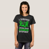 Lymphom Krebsbewusstsein Ribbon Cancer Survivor T-Shirt (Vorne ganz)