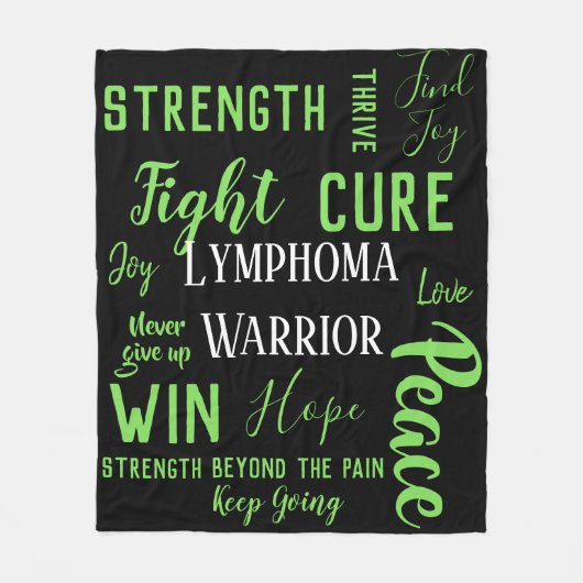 Lymphom-Kriegersdecke Fleecedecke (Vorderseite)