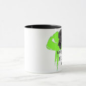 Lymphom | Lime Green Cancer Ribbon | Blut Tasse (Zentrum)