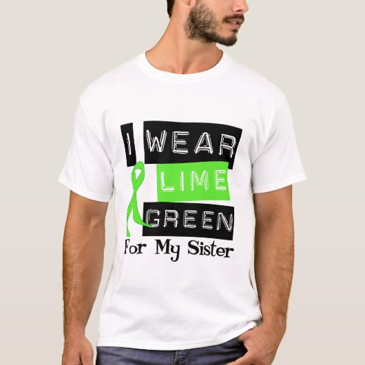 Lymphom-Limone grüne Band-Schwester T-Shirt (Vorderseite)