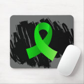 Lymphom-Limones grünes Band mit Gekritzel Mousepad (Mit Mouse)