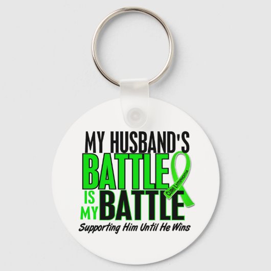 Lymphom Meine Schlacht zu 1 Mann Schlüsselanhänger (Vorderseite)