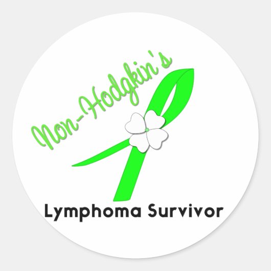 Lymphom - Non-Hodgkins Survivor Runder Aufkleber (Vorderseite)