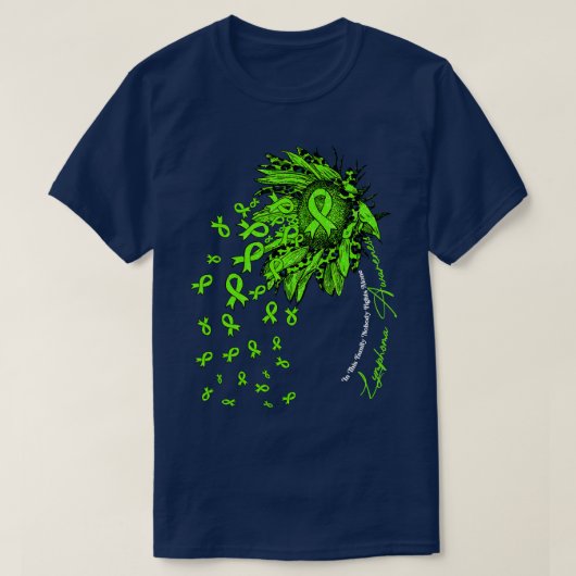 Lymphom Sensibilisierung für Sonnenblumen Niemand T-Shirt (Design vorne)