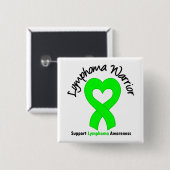 Lymphom Warrior Herz Button (Vorne & Hinten)