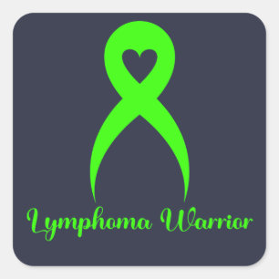 Lymphom Warrior Hodgkins Lymphom Bewusstsein Quadratischer Aufkleber