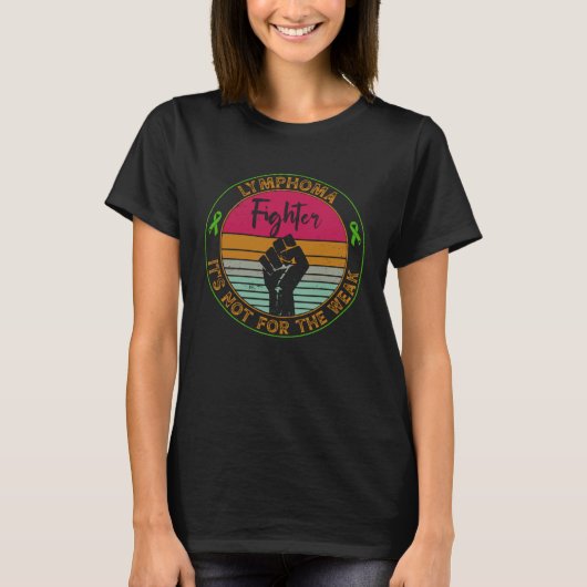 Lymphoma Awareness Retro Fighter Warrior men women T-Shirt (Vorderseite)
