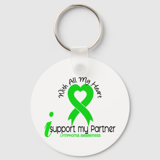 LYMPHOMA I Support My Partner Schlüsselanhänger (Vorderseite)