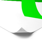 Lymphoma Lime Green Ribbon 3 Poster (Ecke)