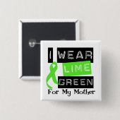 Lymphoma Lime Green Ribbon Mutter Button (Vorne & Hinten)