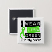 Lymphoma Lime Green Ribbon Sister Button (Vorne & Hinten)