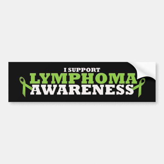 Lymphoma Lime Green Support Ribbon Autoaufkleber (Vorne)
