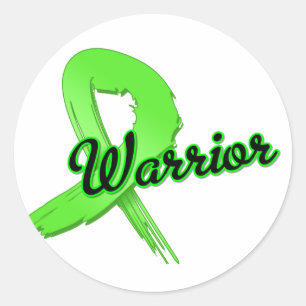 Lymphoma Warrior Grunge Ribbon Runder Aufkleber