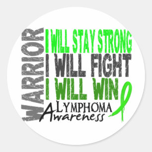 Lymphoma Warrior Runder Aufkleber