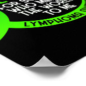 Lymphomen Bewusstsein, das ich bei jemandem trage, Poster (Ecke)