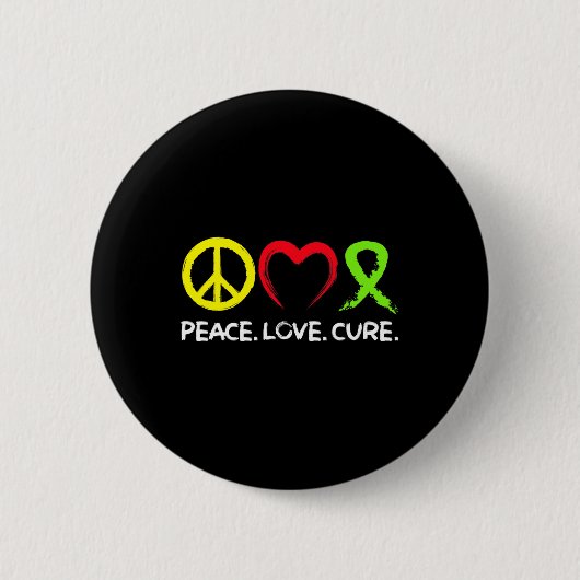 Lymphomen Bewusstsein Frieden Liebe Heilung Button (Vorderseite)
